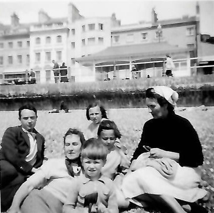 1953 Hastings Beach with Family
