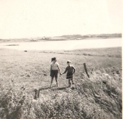 1956 With Charmian on Anglesey