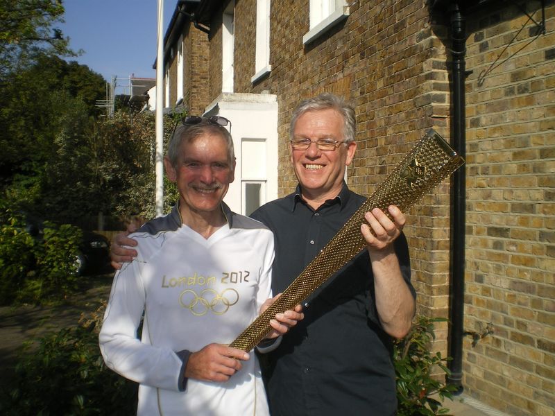 2012 With Keith Haworth who holds Olympic Torch